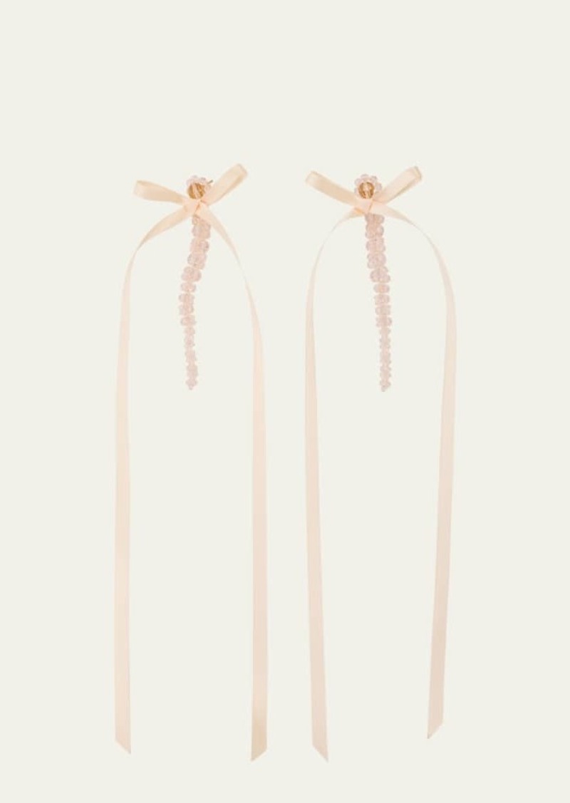 Simone Rocha Bow Ribbon Drip Earrings