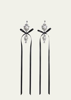 Simone Rocha Diamante and Pearly Crest Bow Earrings