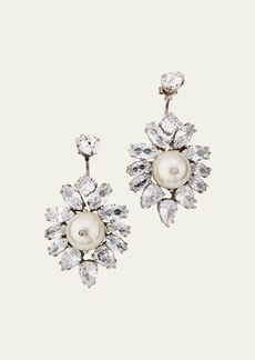 Simone Rocha Double-Ended Crystal Crest Earrings