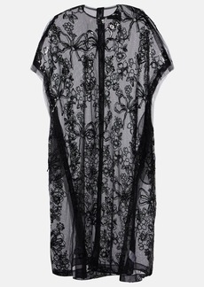 Simone Rocha Embellished overlay-tulle midi dress