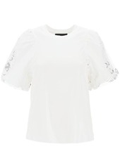 Simone rocha embroidered puff sleeve a-line t-shirt