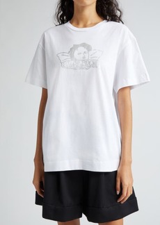 Simone Rocha Graphic Project Metallic Angel Baby Graphic T-Shirt
