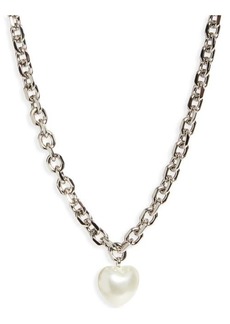 Simone Rocha Imitation Pearl Heart Pendant Necklace at Nordstrom