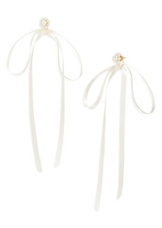 Simone Rocha Imitation Pearl Ribbon Stud Earrings