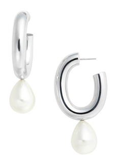 Simone Rocha Large Imitation Pearl Egg Hoop Earrings
