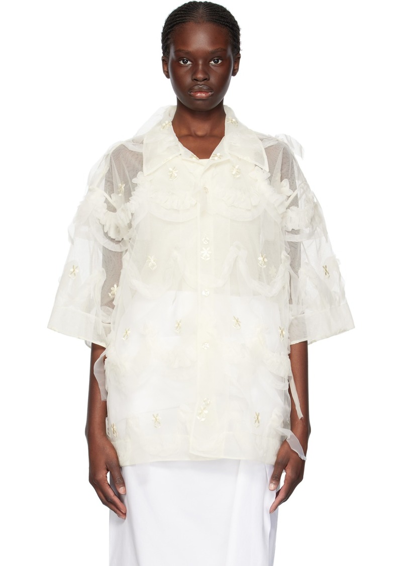 Simone Rocha Off-White Relaxed Shirt