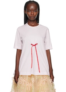 Simone Rocha Pink A-Line T-Shirt