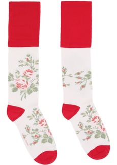 Simone Rocha Pink Floral Socks
