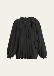 Simone Rocha Puff Sleeve Side-Bow Balloon Top