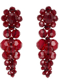 Simone Rocha Red Small Cluster Drip Earrings