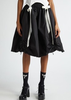 Simone Rocha Ruched Padded Nylon Midi Skirt