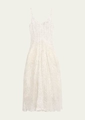 Simone Rocha Sculpted Scoop-Neck Sleeveless Lace Midi Dress