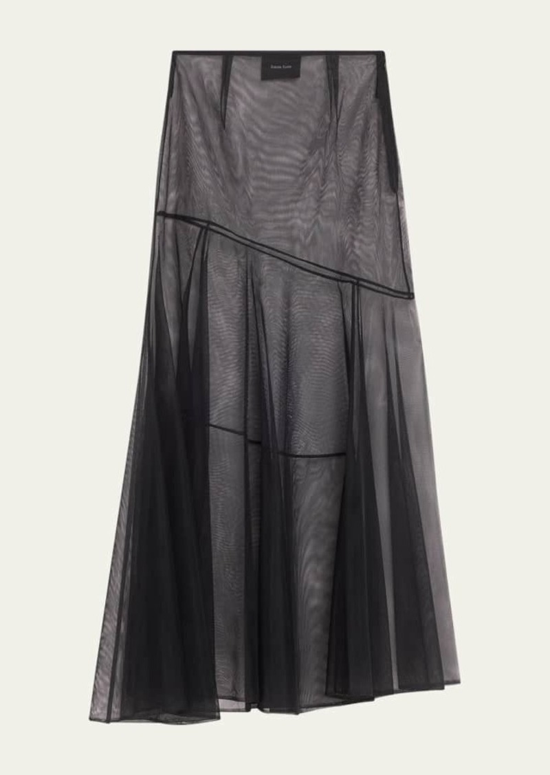 Simone Rocha Sheer Bias Cut Maxi Skirt