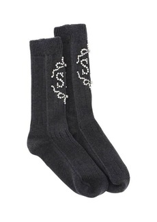 Simone rocha sr socks with pearls and crystals