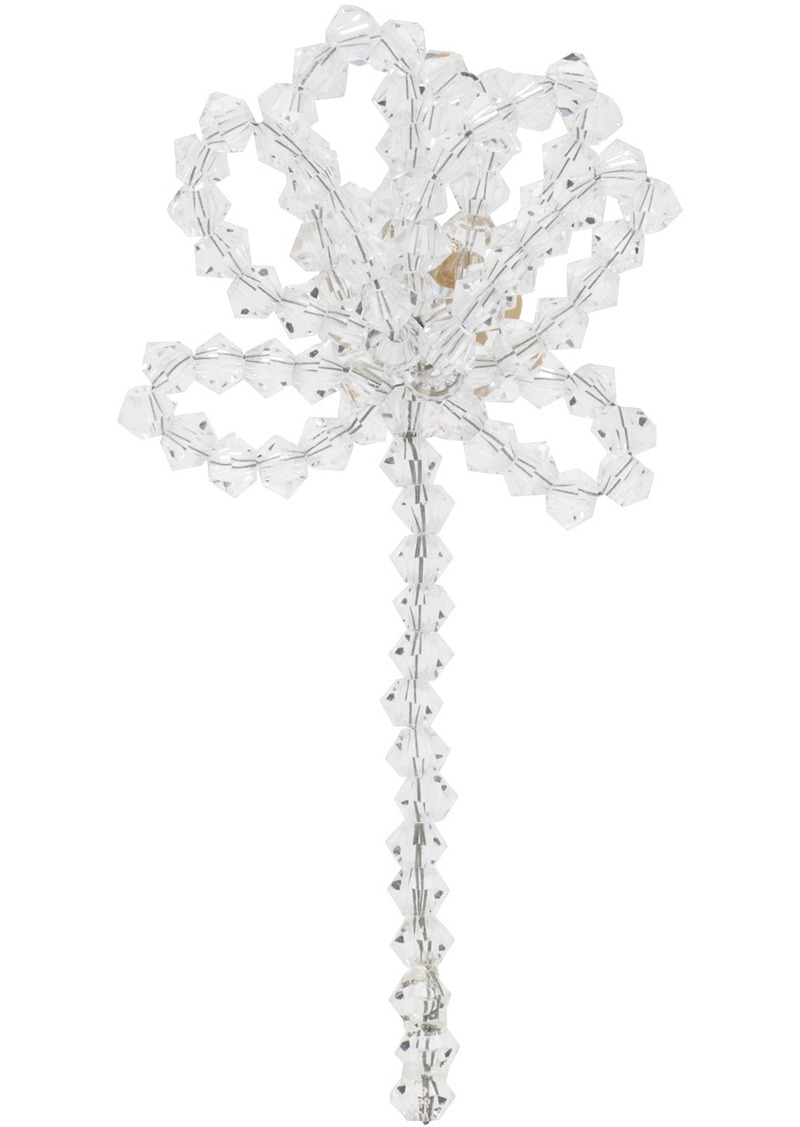 Simone Rocha Transparent Cluster Crystal Flower Single Ear Cuff