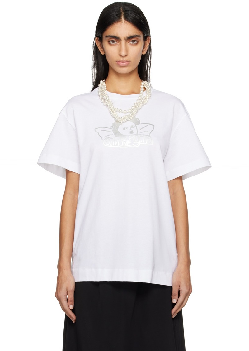 Simone Rocha White Angel Baby Print T-Shirt