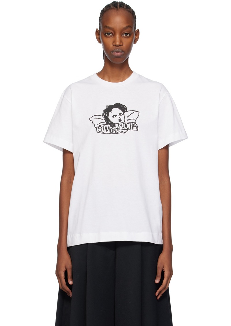 Simone Rocha White Angel Baby T-Shirt