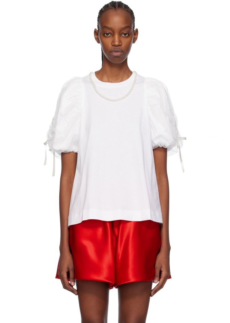 Simone Rocha White Beaded T-Shirt