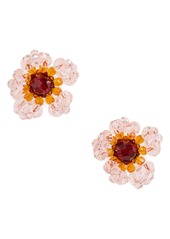 Simone Rocha Crystal Flower Earrings in Pink Multi at Nordstrom