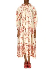 Women's Simone Rocha Frilled Long Sleeve Silk Dress