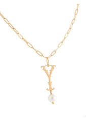 Simone Rocha Y pearl initial necklace