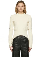 SJYP Off-White Wool Detachable Sleeve Sweater