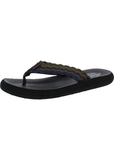 Skechers Asana Womens Relaxed Fit Embroidered Flip-Flops