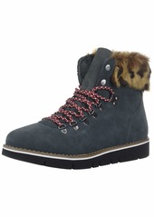 BOBS from Skechers Women's Bobs Rocky. Faux fur trim hiking boot w memory foam Boot charcoal  M US