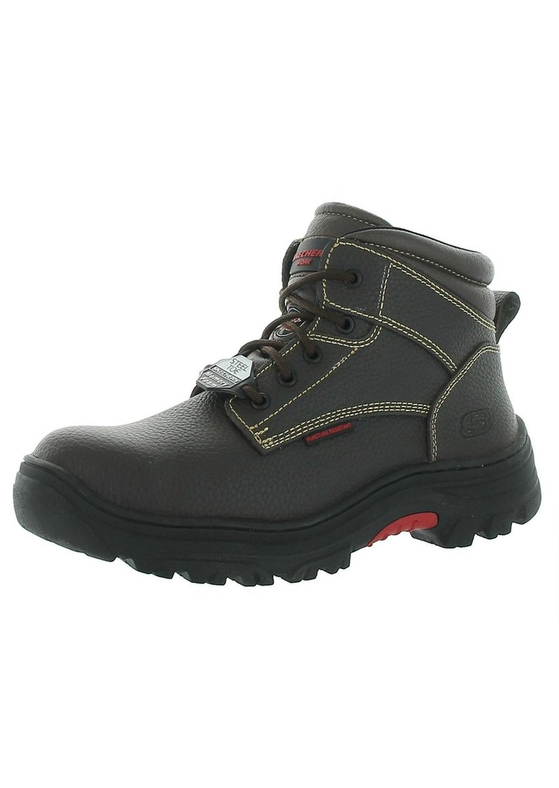 Skechers Burgin-Tarlac Mens Leather Puncture Resistant Steel Toe Boots