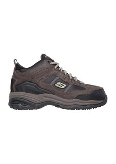 Skechers Men's Canopy Comp Toe Work Shoe - Extra Wide Width In Brown/black