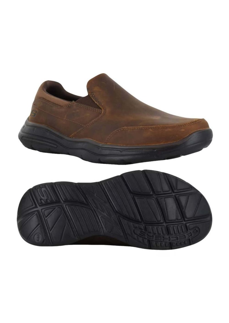 Skechers Men's Glides Calculous Loafer - Extra Wide Width In Dark Brown