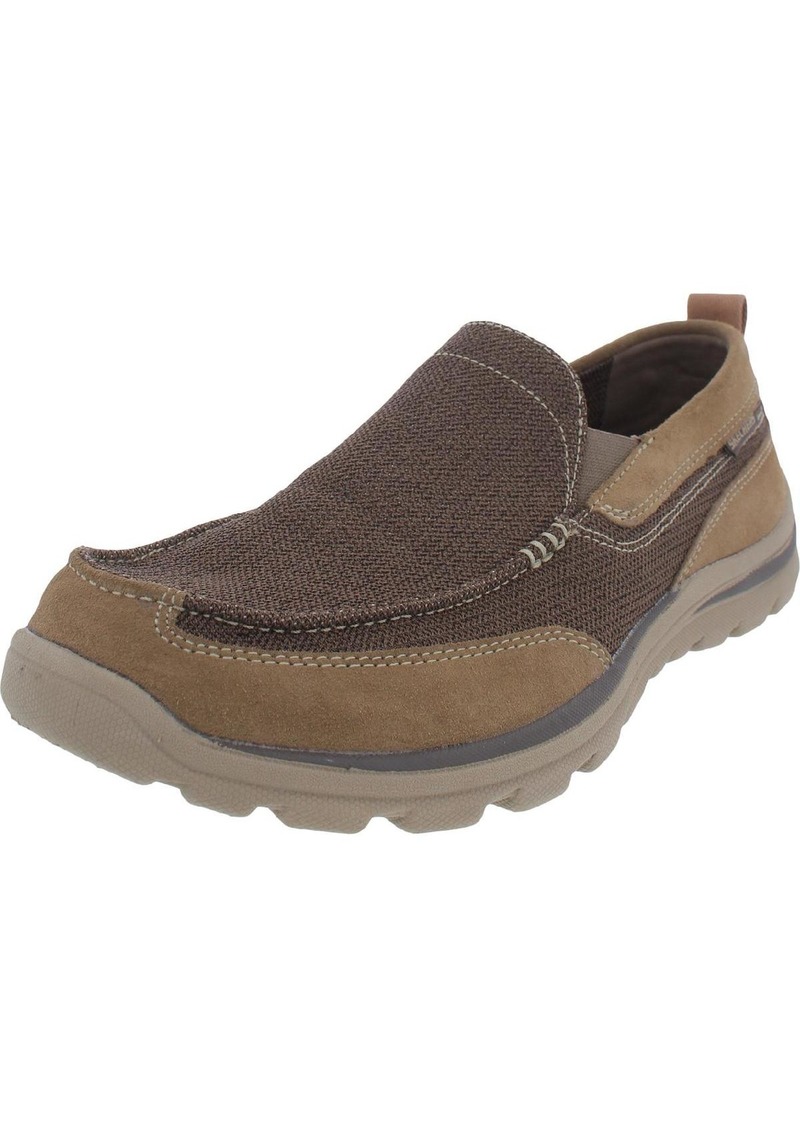 Skechers Milford Mens Suede Slip On Casual Shoes