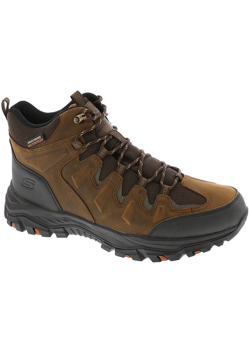 Skechers Rickter-Branson Mens Leather Memory Foam Hiking Boots