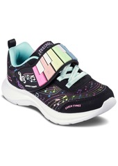 Skechers Little Girls Jumpsters 2.0 - Sketch Tunes Adjustable Strap Casual Sneakers from Finish Line - Black, Multi