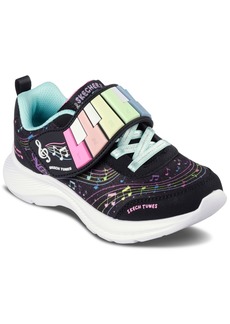 Skechers Little Girls Jumpsters 2.0 - Sketch Tunes Adjustable Strap Casual Sneakers from Finish Line - Black, Multi