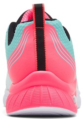 Skechers Big Girls Microspec Max Plus - Echo Speed Casual Sneakers from Finish Line - Black, Light Blue, Pink