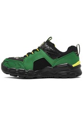 Skechers Little Boys John Deere: Adventure Track Rugged Brights Light-Up Fastening Strap Casual Sneakers from Finish Line - Green/Black