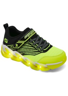 Skechers Little Boys' S Lights: Mega Surge Stay-Put Closure Light-Up Casual Athletic Sneakers from Finish Line - BLACK/YELLOW