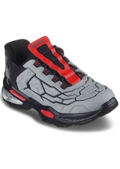 Skechers Little Boys Slip-ins - Skech Bots - Orbitron Slip-On Athletic Casual Sneakers from Finish Line - Gray, Black, Red