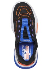 Skechers Little Boys Slip-ins: Skech Bots - Orbitron Slip-On Athletic Casual Sneakers from Finish Line - Black/Orange