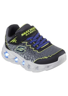 Skechers Little Boys Vortex 2.0 - Zorento Fastening Strap Light-Up Casual Sneakers from Finish Line - Electric Blue, Yellow