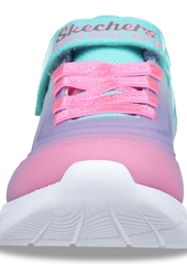 Skechers Little Girls Jumpsters 2.0 - Blurred Dreams Adjustable Strap Casual Sneakers from Finish Line - Turquoise, Multi