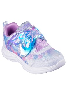 Skechers Toddler Girls Slip-Ins- Glimmer Kicks' - Fairy Chaser Adjustable Strap Casual Sneakers from Finish Line - Light Blue, Lavender