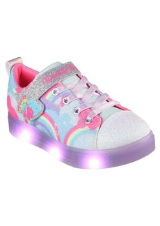 Skechers Little Girls Twinkle Sparks Ice 2.0 Light-Up Adjustable Strap Casual Sneakers from Finish Line - Multi