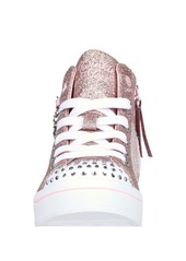 Skechers Little Girls Twinkle Toes - Twi-Lites 2.0 - Twinkle Charms Light-Up High-Top Casual Sneakers From Finish Line - Rose Gold
