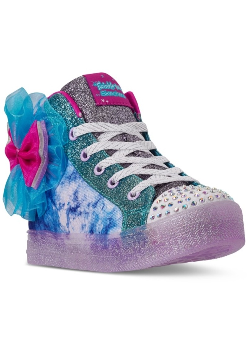 Little Girls Twinkle Toes Bow Bright High Top Casual Athletic Sneakers From Finish Line