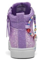 Skechers Little Girls Twinkle Toes: Twinkle Sparks - Charm Bestie High Top Light-Up Casual Sneakers from Finish Line - Lavender