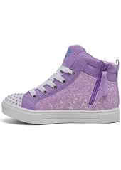 Skechers Little Girls Twinkle Toes: Twinkle Sparks - Charm Bestie High Top Light-Up Casual Sneakers from Finish Line - Lavender