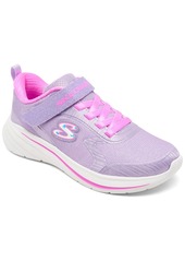 Skechers Little Girls Wave 92 Fastening Strap Casual Sneakers from Finish Line - Lavender