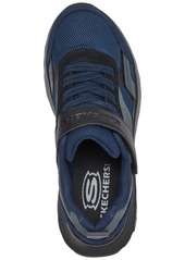 Skechers Little Kid's Skx-225 Fastening Strap Casual Sneakers from Finish Line - Navy/Black